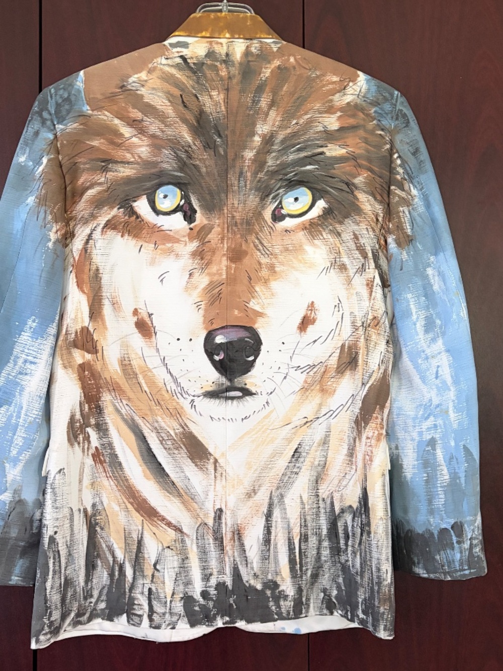 Vintage 1990s Hand Painted Blazer. Size 40 S